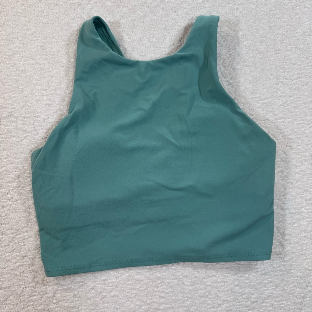 Athleta Women's Conscious Crop Low Impact Sports Bra A-C teal xs workout gym